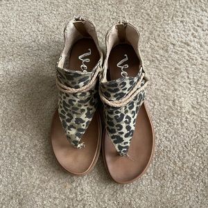 Leopard Sparta Sandals